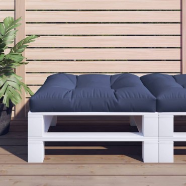 vidaXL Μαξιλάρι Παλέτας Ναυτικό Μπλε 80x80x12cmΥφασμάτινο