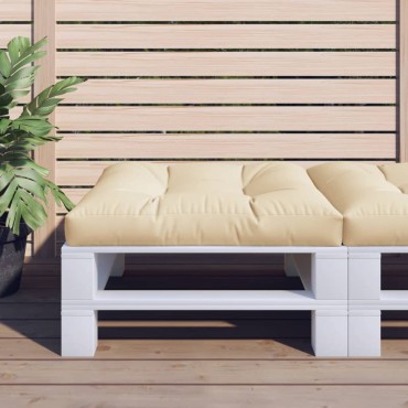 vidaXL Μαξιλάρι Παλέτας Μπεζ 80x80x12cm Υφασμάτινο