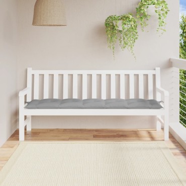 vidaXL Μαξιλάρι Πάγκου Κήπου Γκρι 180x50x7cm Ύφασμα Oxford