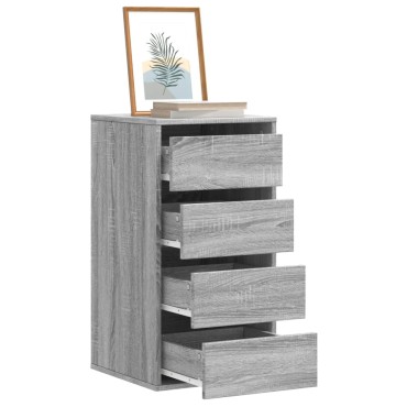 vidaXL Συρταριέρα Γκρι Sonoma 40x41x76cm από Επεξεργ. Ξύλο 1 τεμ.