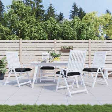 vidaXL Μαξιλάρια Καρέκλας 4 τεμ. Μαύρα 40x40x7cm Υφασμάτινα