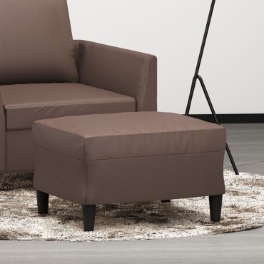 vidaXL Υποπόδιο Καφέ 60x50x41cm από Συνθετικό Δέρμα 1 τεμ.