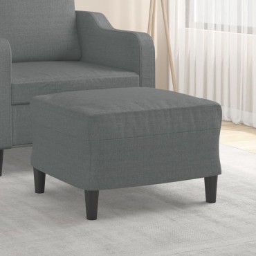 vidaXL Υποπόδιο Σκούρο Γκρι 60x50x41cm Υφασμάτινο 1 τεμ.