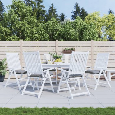 vidaXL Μαξιλάρια Καρέκλας Κήπου 6 τεμ. Γκρι 40x40x7cm Υφασμάτινα