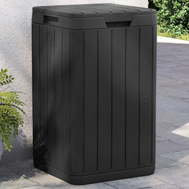 vidaXL Κάδος Απορριμμάτων Εξ. Χώρου Ανθρακί 38x38x65 εκ. Πολυπρ/λένιο