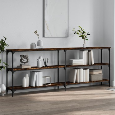 vidaXL Τραπέζι Κονσόλα Καπνιστή Δρυς 200x29x75cm Επεξεργασμένο Ξύλο 1 τεμ.