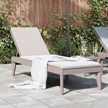 vidaXL Ξαπλώστρα Καπουτσίνο 186x60x29 από Πολυπροπυλένιο 118x57x29cm 1 τεμ.