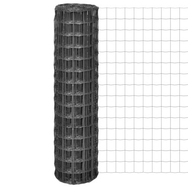 vidaXL Συρματόπλεγμα Γκρι 10x1,5 μ. Ατσάλινο
