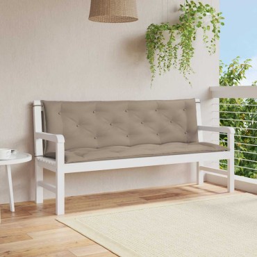 vidaXL Μαξιλάρι Πάγκου Κήπου Taupe 150x(50+50)x7cm Ύφασμα Oxford