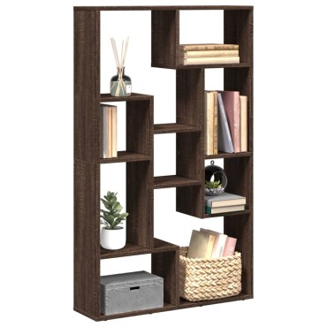 vidaXL Βιβλιοθήκη Καφέ Δρυς 72x20x120cm από Επεξεργασμένο Ξύλο 1 τεμ.
