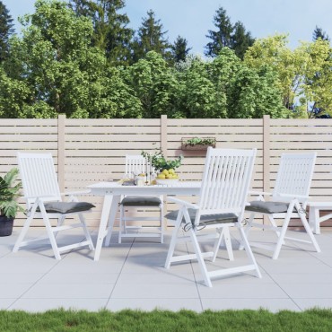 vidaXL Μαξιλάρια Καρέκλας 4 τεμ. Γκρι 50x50x7cm Υφασμάτινα