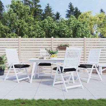 vidaXL Μαξιλάρια Καρέκλας Κήπου 4 τεμ. Μαύρα 50x50x7cm Oxford Ύφασμα