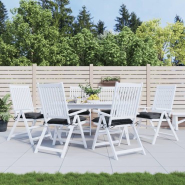 vidaXL Μαξιλάρια Καρέκλας Κήπου 6 τεμ. Μαύρα 50x50x7cm Oxford Ύφασμα
