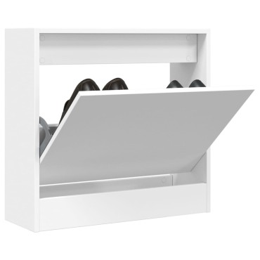 vidaXL Παπουτσοθήκη Λευκή 60x21x57cm από Επεξεργασμένο Ξύλο