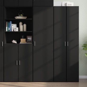 vidaXL Ντουλάπι Μαύρο 50x42,5x185cm από Επεξεργασμένο Ξύλο 1 τεμ.