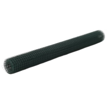 vidaXL Συρματόπλεγμα Κοτετσόσυρμα Πράσινο 10x1,5 μ. Ατσάλι Επικάλ. PVC 10x1,5 μ. (MxΥ)</li><li>Διαστάσεις ματιού: 25x25 χιλ. (ΜxΠ)</li><li>Διάμετρος κουλούρας: 14,6cm