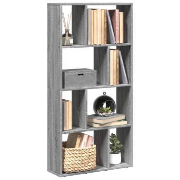 vidaXL Βιβλιοθήκη Γκρι Sonoma 60x20x120cm από Επεξεργ. Ξύλο 1 τεμ.