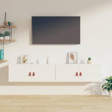 vidaXL Ντουλάπια Τοίχου 2 τεμ. 80x30x30cm από Μασίφ Ξύλο Πεύκου