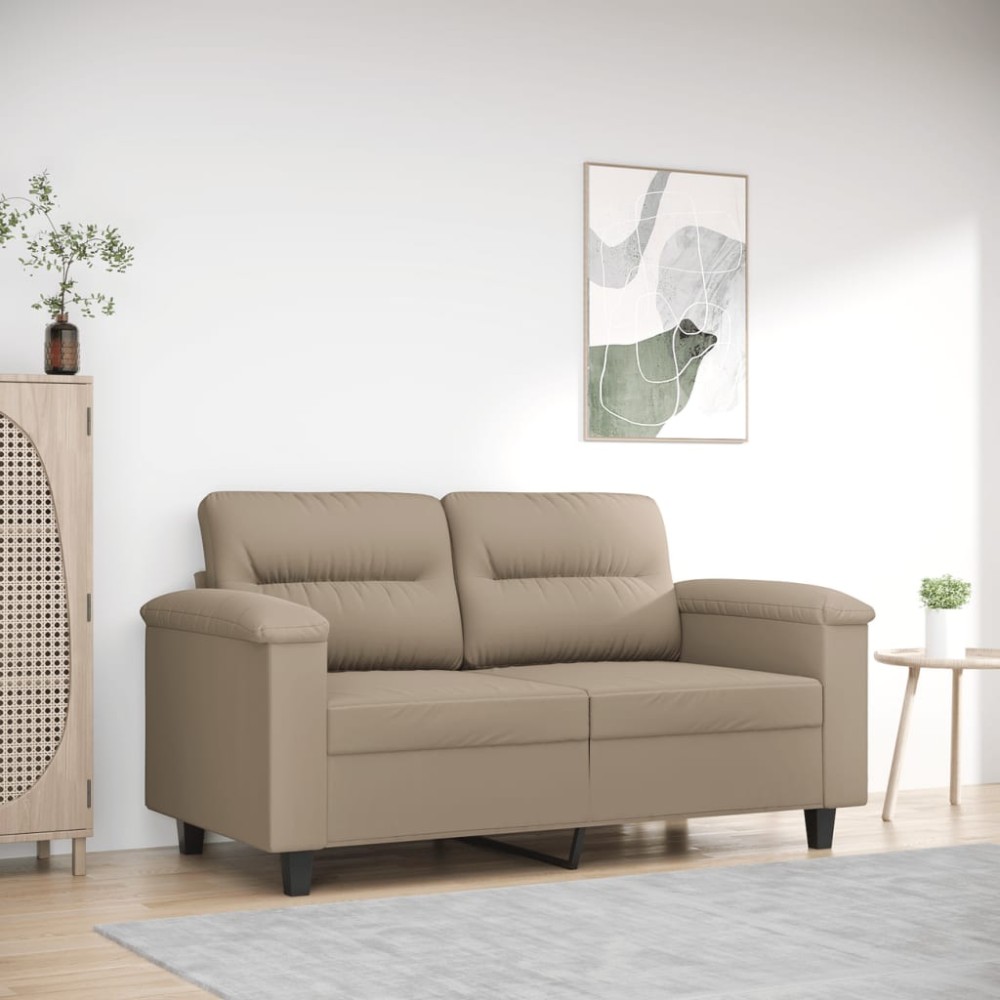 vidaXL Καναπές Διθέσιος Taupe Ύφασμα μικροϊνών 210x77x80cm 1 τεμ.