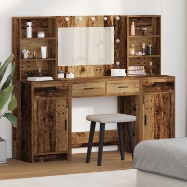 Σετ Μακιγιάζ 3 τεμ. από Απαλό Ξύλο 78.5x41x135cm