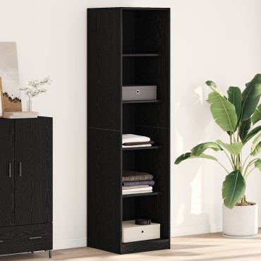 Ντουλάπα VidaXL Μαύρης Δρυς 50x50x200cm σε Επεξεργασμένο Ξύλο
