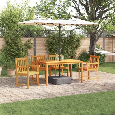 vidaXL Σετ Κήπου 5 τεμ. από Μασίφ Ξύλο Ακακίας 140x80x74cm