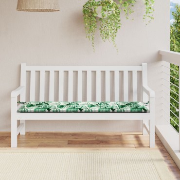 vidaXL Μαξιλάρι κήπου  σχέδιο φύλλου 200x50x4cm Ύφασμα Oxford