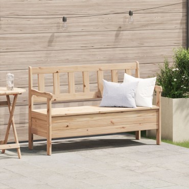 vidaXL Εξωτερικός Πάγκος 119x76x44cm Μασίφ ξύλο πεύκου
