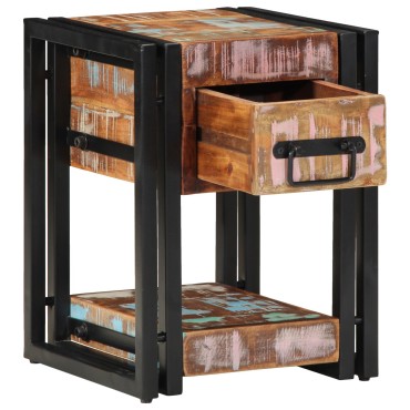 vidaXL Νυχτερινά Τραπέζια 2 τεμ. 40x40x40cm Μασίφ ανακυκλωμένο ξύλο