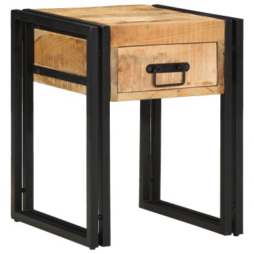 vidaXL Τραπέζι Δίπλα 40x40x50cm Μασίφ Ανώμαλο Ξύλο Μάνγκο 1 τεμ.