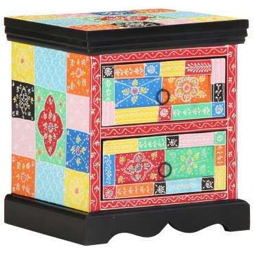 vidaXL Κομοδίνο 2 τεμ. Πολύχρωμο 40x35x45cm Κατασκευασμένο ξύλο