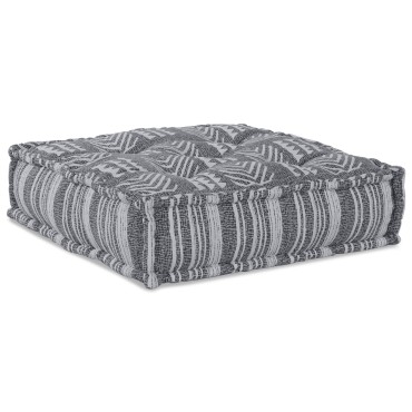 vidaXL Μοντέρνος Πουφ Γκρί 70x70x36 Ύφασμα 70x70x36cm
