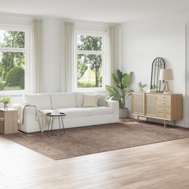 vidaXL Χαλιά Shaggy με Λάτεξ Καφέ 240x340cm