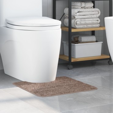 vidaXL Πατάκι Μπάνιου U-Shaped Καφέ 50x50 εκ Πολυπροπυλένιο Αντιολισθητικό