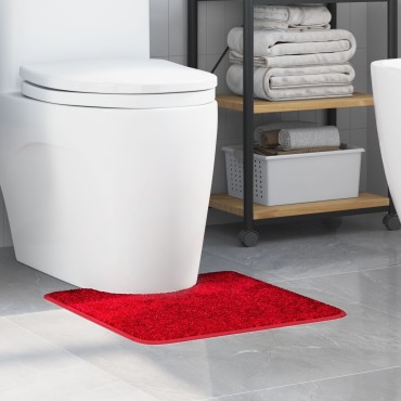 vidaXL Πατάκι Μπάνιου U-Σχήματος Κόκκινο 50x50 cm Πολυπροπυλένιο Αντιολισθητικό