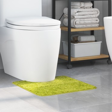 vidaXL Πατάκι Μπάνιο U-Σχήματος Πράσινο 50x50 εκ Πολυπροπυλένιο Αντιολισθητικό