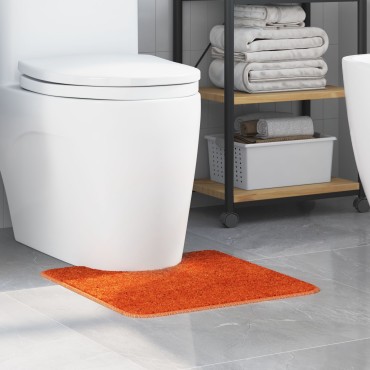 vidaXL Πατάκι μπάνιου U-σχήματος Σκούρο Γκρι 50x50 εκ Πολυπροπυλένιο Αντιολισθητικό
