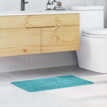 vidaXL Πατάκι Μπάνιου Ορθογώνιο Τιρκουάζ 50x80 εκ Πολυπροπυλένιο Αντιολισθητικό