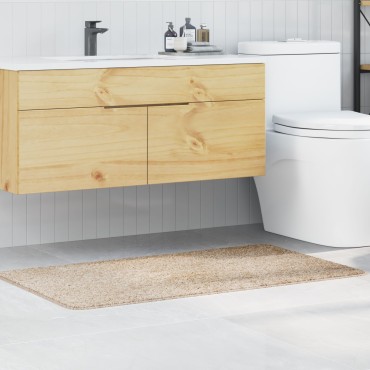 vidaXL Πατάκι Μπάνιου Ορθογώνιο Κρεμ 70x120 εκ. Πολυπροπυλένιο Αντιολισθητικό