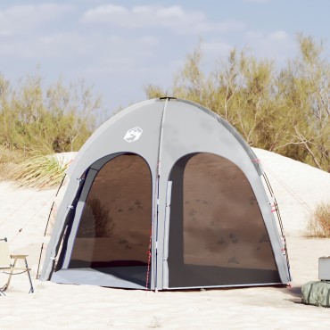 vidaXL Τέντα Πισίνας Γκρι 366x305 εκ. Αδιάβροχη