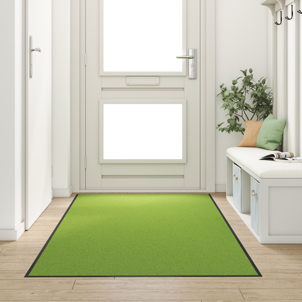 vidaXL Πλενόμενο Πατάκι Πόρτας Πράσινο 120x250 εκ.