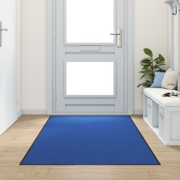 vidaXL Πατάκι Πόρτας Πλενόμενο Μπλε 120x300 εκ