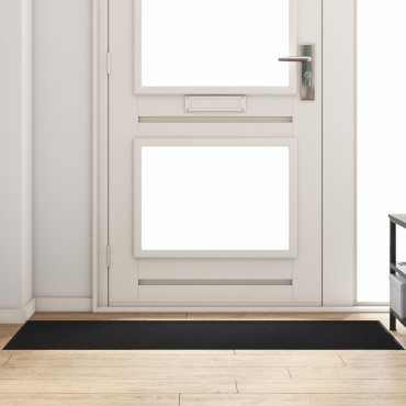 vidaXL Μαύρο Ορθογώνιο Πατάκι Πόρτας 60x180 εκ