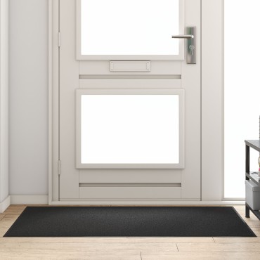 vidaXL Μαύρο Ορθογώνιο Πατάκι Πόρτας 90x150 εκ