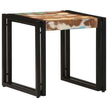 vidaXL Τραπεζάκι καφέ Πολύχρωμο 40x50x38cm Μασίφ Ανακυκλωμένο Ξύλο 1 τεμ.
