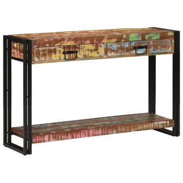vidaXL Τραπέζι κονσόλας Πολύχρωμο 120x33x75cm Μασίφ ανακυκλωμένο ξύλο 1 τεμ.