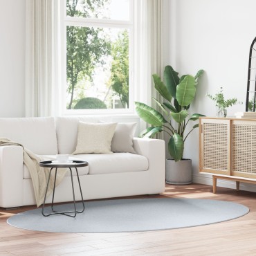 vidaXL Χαλιά Γκρι Πολυεστέρας 160x230cm Χαλιά χώρου Ωοειδή