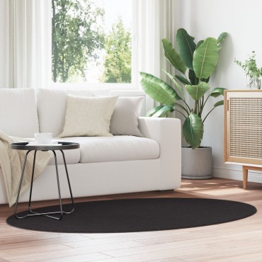 χαλί vidaXL ""HUARTE"" μαύρο 120x170cm οβάλ