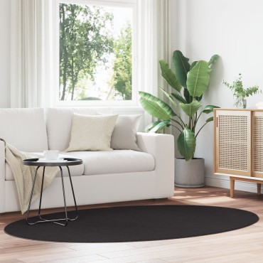vidaXL Χαλιά Μαύρο Πολυεστέρας 140x200cm Αντιολισθητό Χαλί χώρου