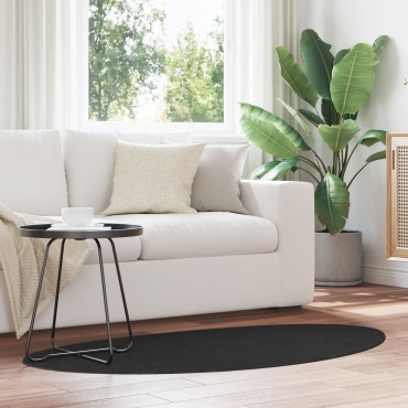 vidaXL Χαλί 'HUARTE' Χαμηλής Πυκνότητας Μαλακό και Πλενόμενο Μαύρο 80x150cm